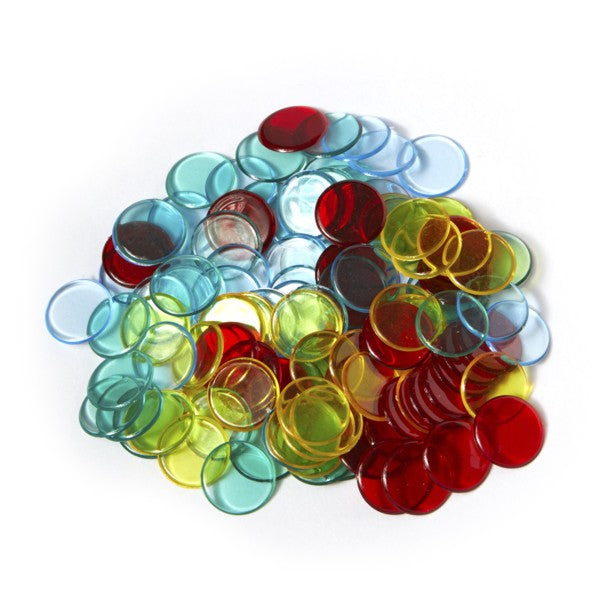 Spielmarken 1,5cm transparent (100Stk)