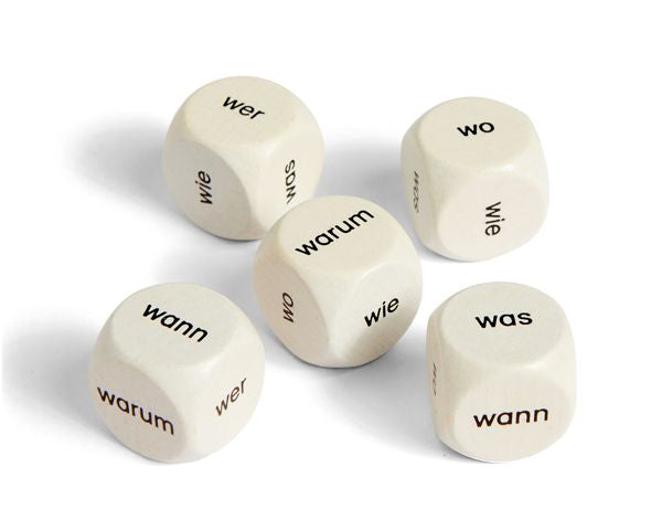 Grammatik-Würfel "Frageworte D" - 5er