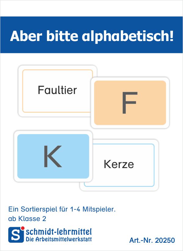 Aber bitte alphabetisch!