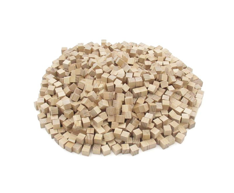 Rohholzwürfel kantig 10mm - MaxiPack (1.000Stk!)