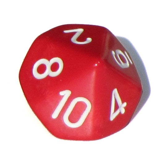 Ziffernwürfel 1-10, 10er-Pack einfarbig