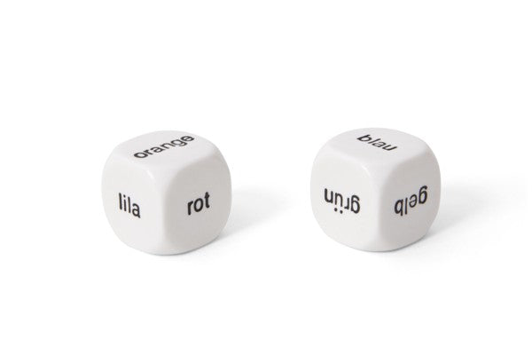 Farbbezeichnung-Würfel DE, 2 Stück