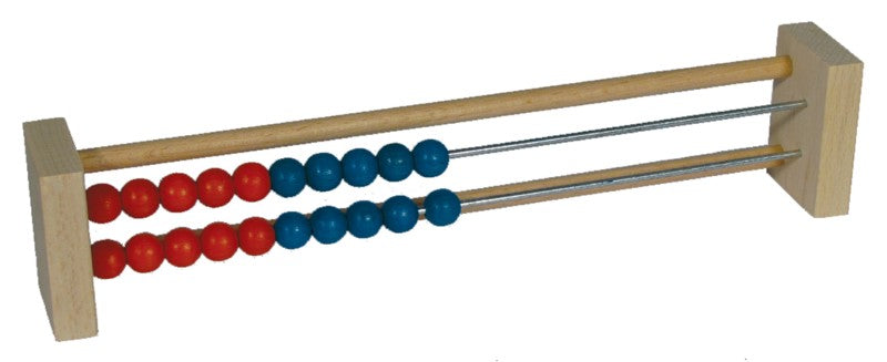 Rechenrahmen 20er blau/rot