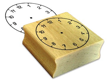 Uhrenstempel mit Zahlen 1 - 12
