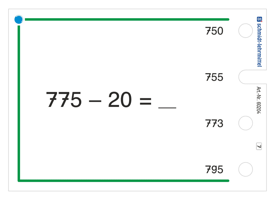 Rechnen +, - bis 1000 (Stöpselkasten)