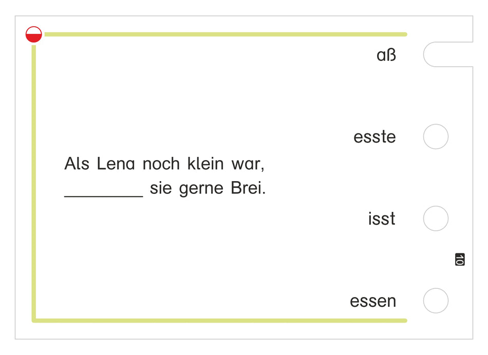 Welche Verbform passt? (Stöpselkasten)