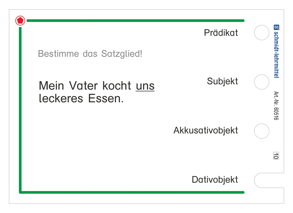 Satzglieder I (Stöpselkasten)