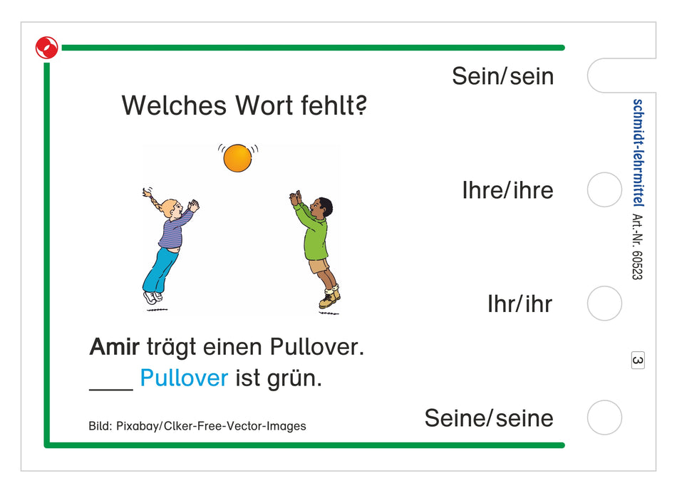 Possessivpronomen ihr/ihre, sein/seine – DaZ (Stöpselkasten)