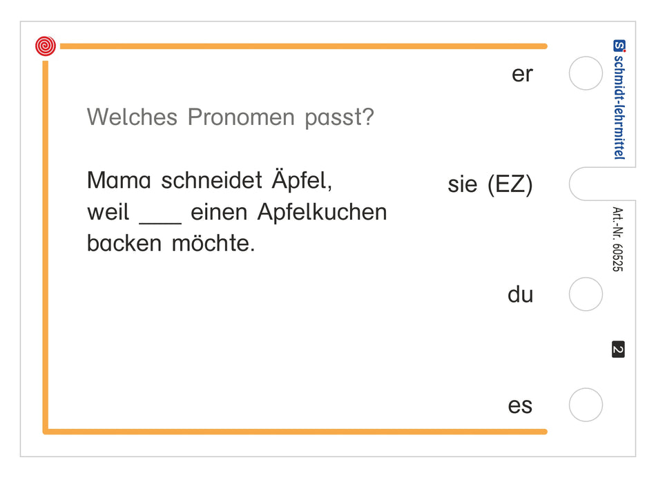 Pronomen einsetzen (Stöpselkasten)