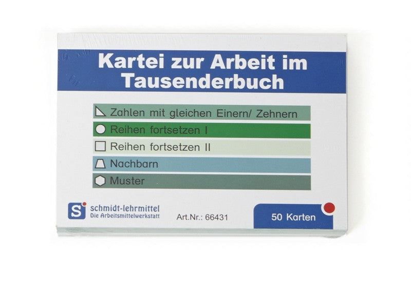 Kartei zur Arbeit im Tausenderbuch