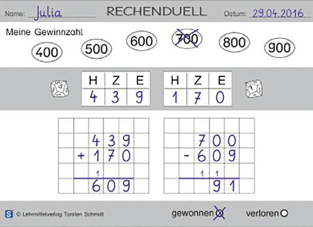 Rechenblock 5er-Pack für Rechenduell