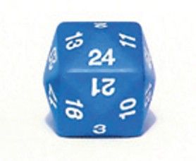 Ziffernwürfel 1-24 - blau