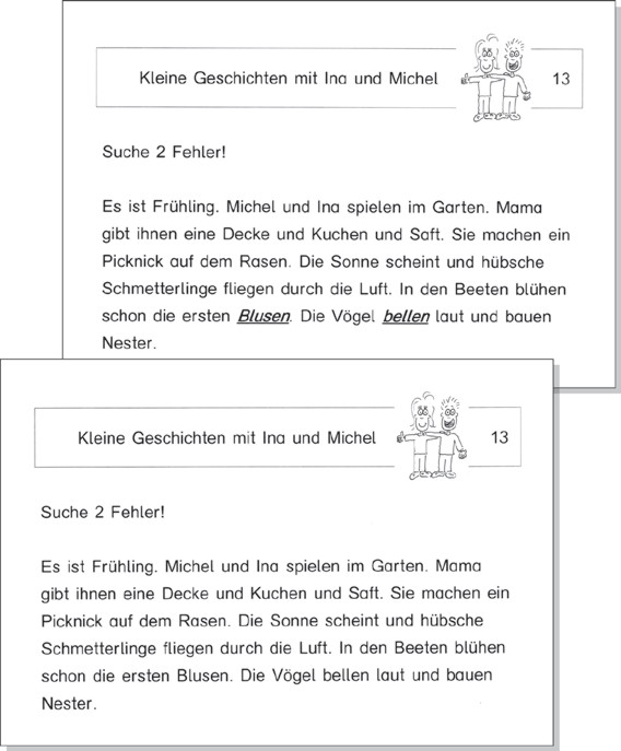 Kopiervorlagen "Fehler Finden" | Lesen | Deutsch | Schmidt-Lehrmittel