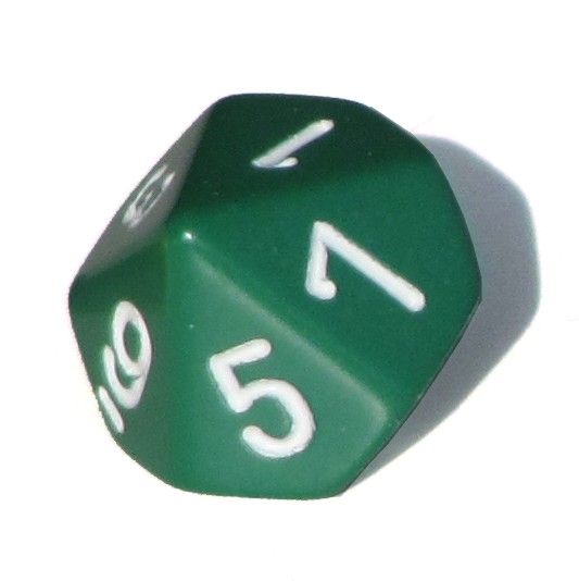 Ziffernwürfel 1-10 - grün
