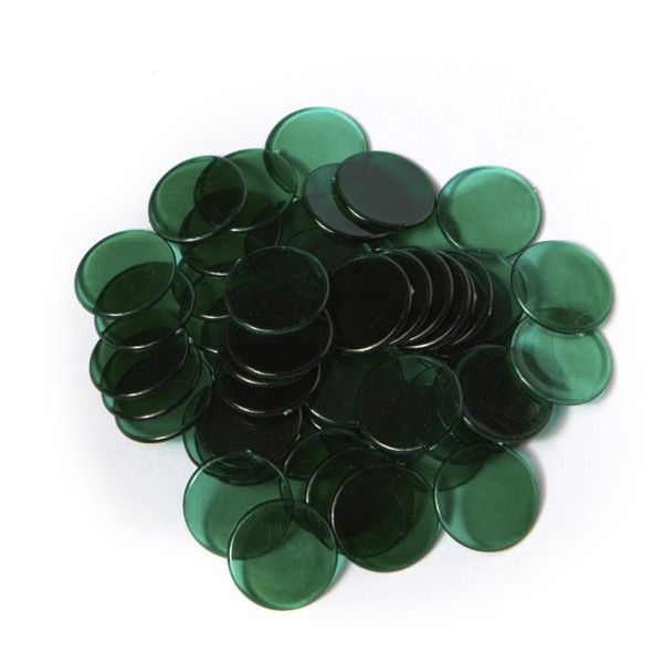 Spielmarken 2cm (100Stk) - grün transp.