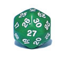 Ziffernwürfel 1-30 - grün