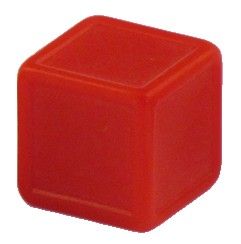 Blankowürfel 19mm rot