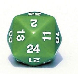 Ziffernwürfel 1-24 - grün