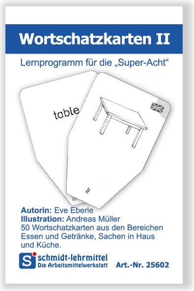 Wortschatzkarten Frühenglisch II (Super-8)