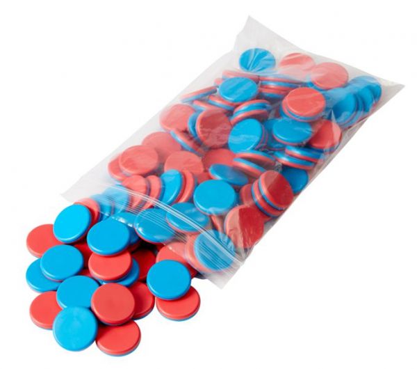 Wendeplättchen - blau/rot (100Stk)